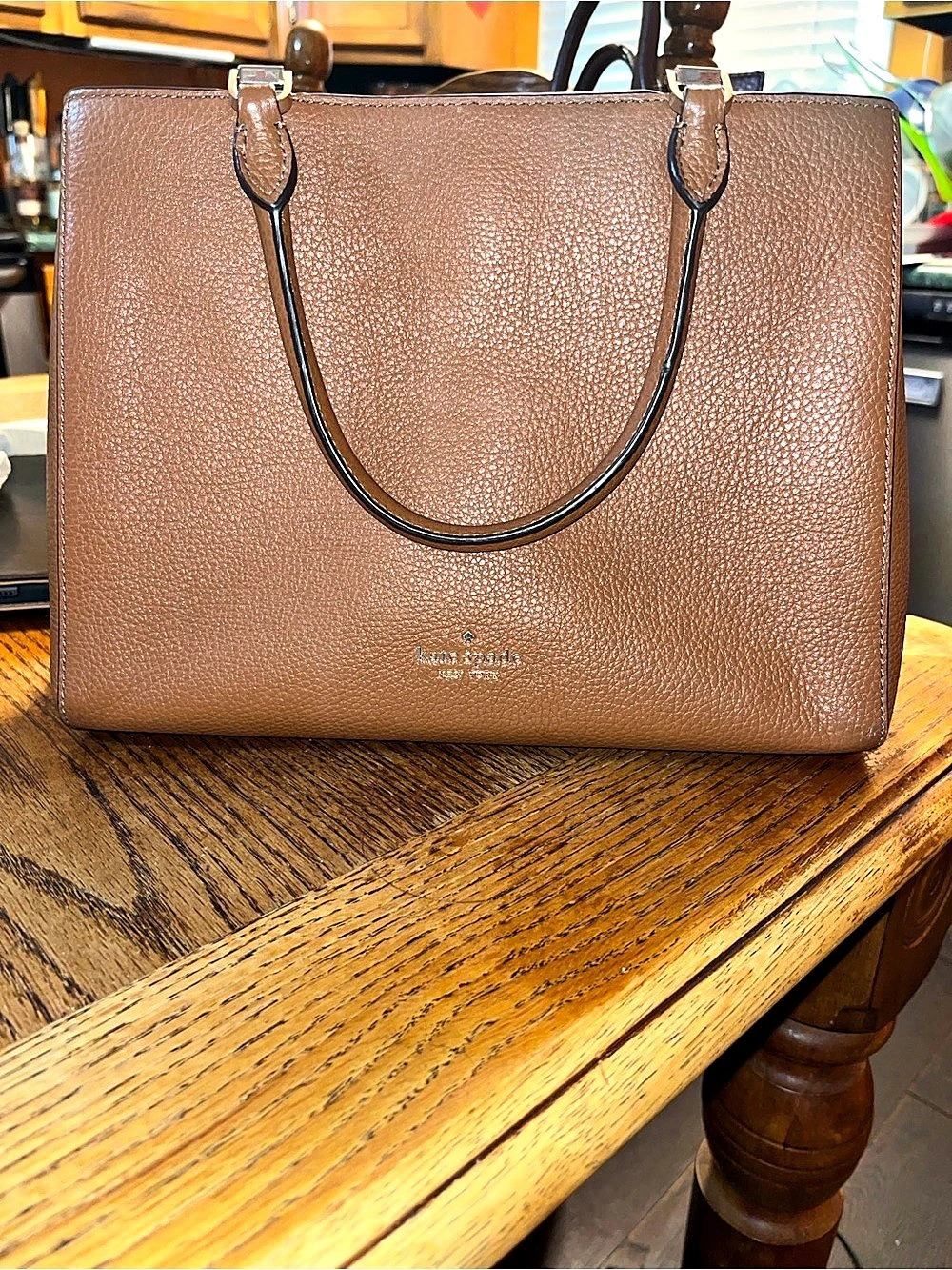 Kate Spade Brown Leather-Style Tote Bag